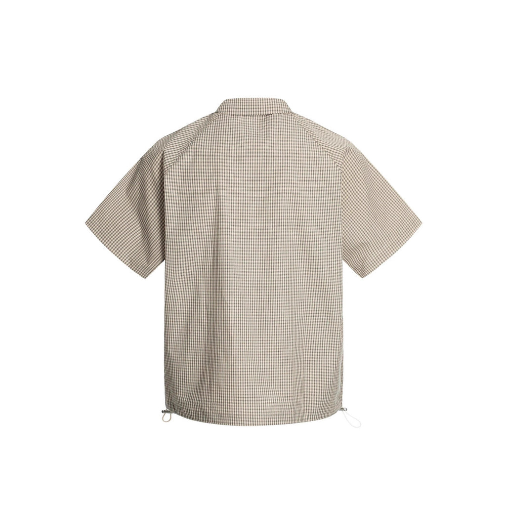 11KN Apricot Plaid Oversized Shirt