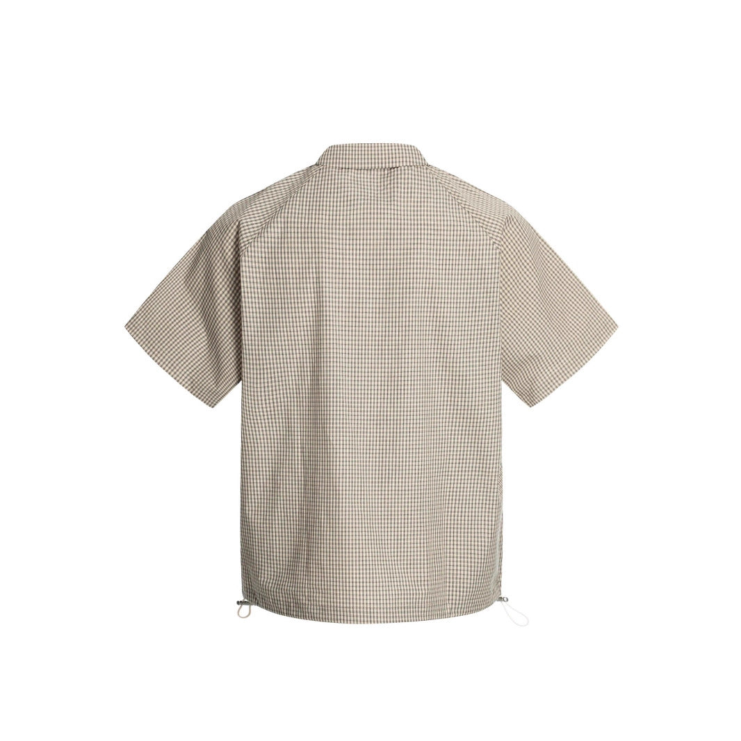 11KN Apricot Plaid Oversized Shirt