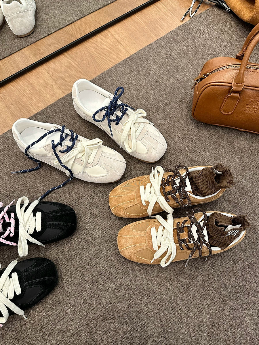 Lidaren Produced Suede Lace-Up German Training Sneaker
