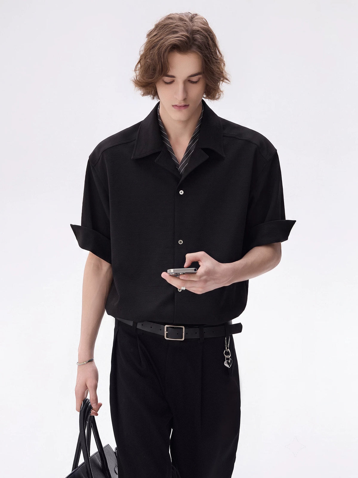 CHOR Layered Two-Tone Breathable Casual Shirt