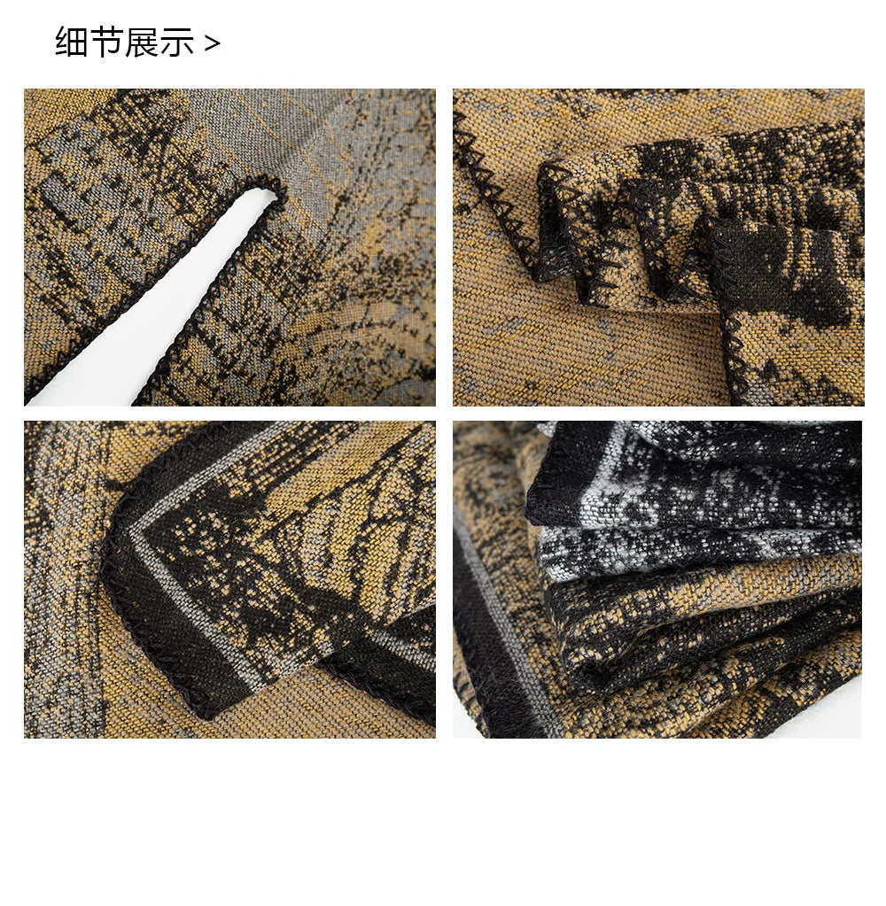 CHUYUQI Outer Shawl Cape Loose Scarf Cape