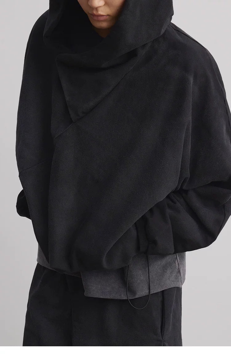 Terrawear Vintage Short Wide Casual Hooded Sweater