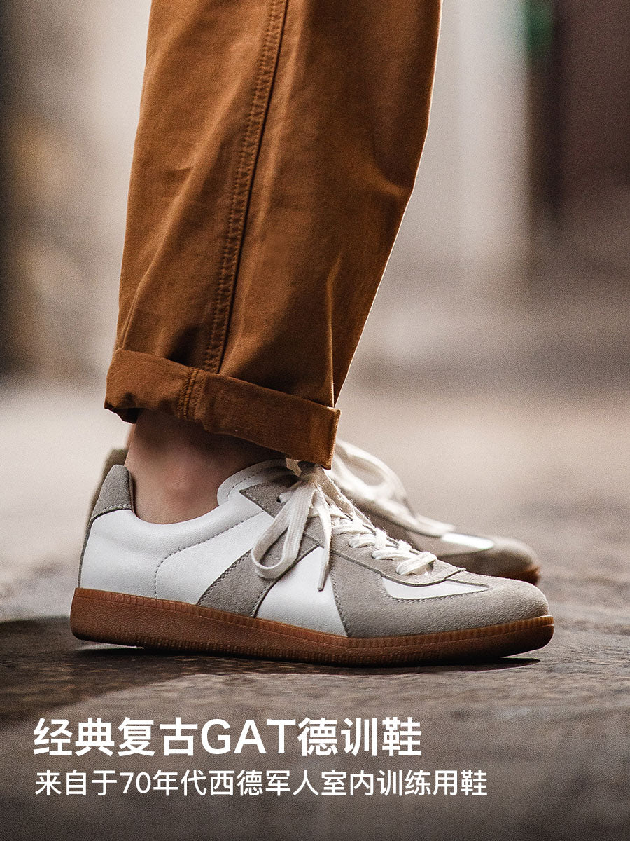 MADEN Lightweight Cow Suede Lace-Up Training Sneaker