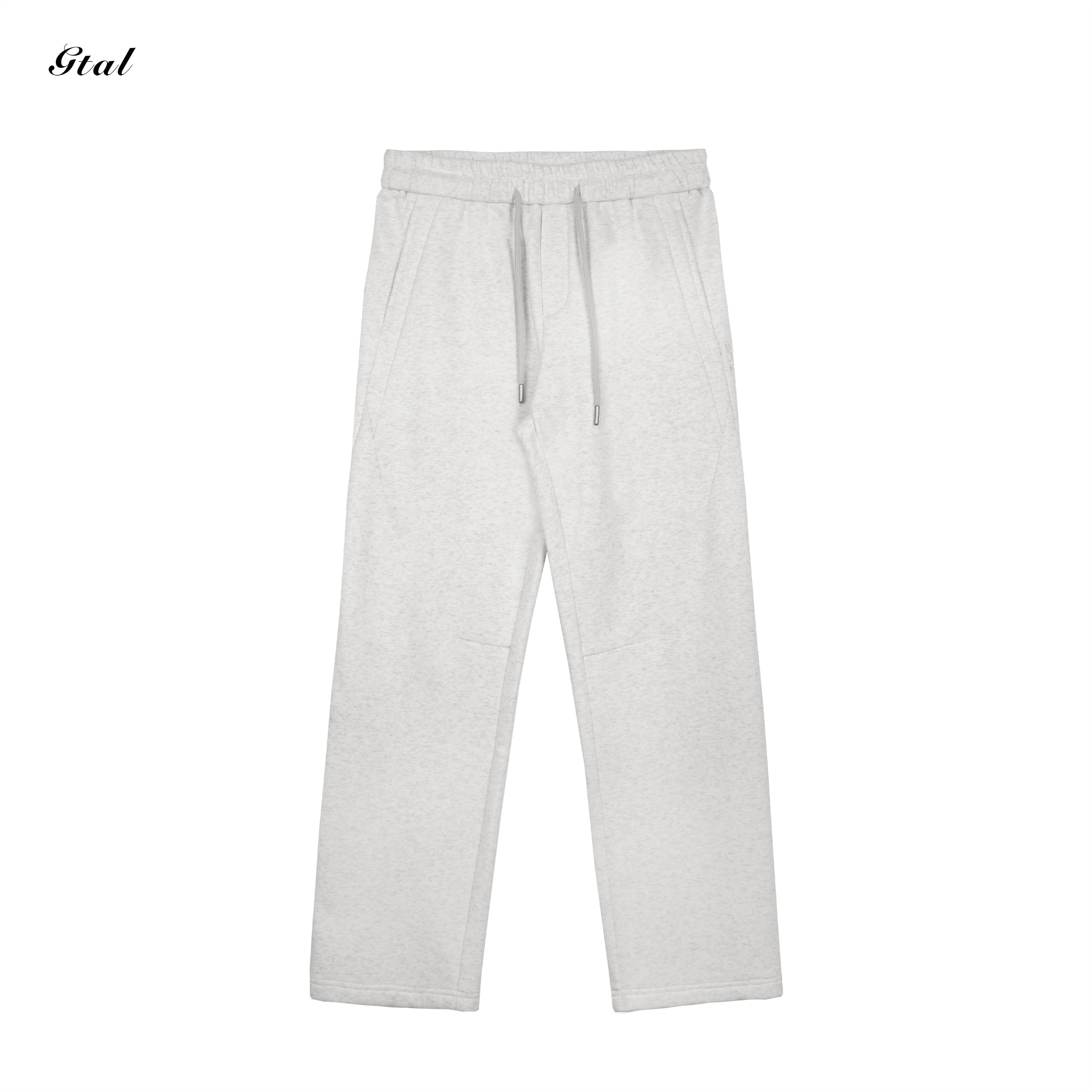 GTAL Thick Drawstring Straight Embroidered Sweatpants