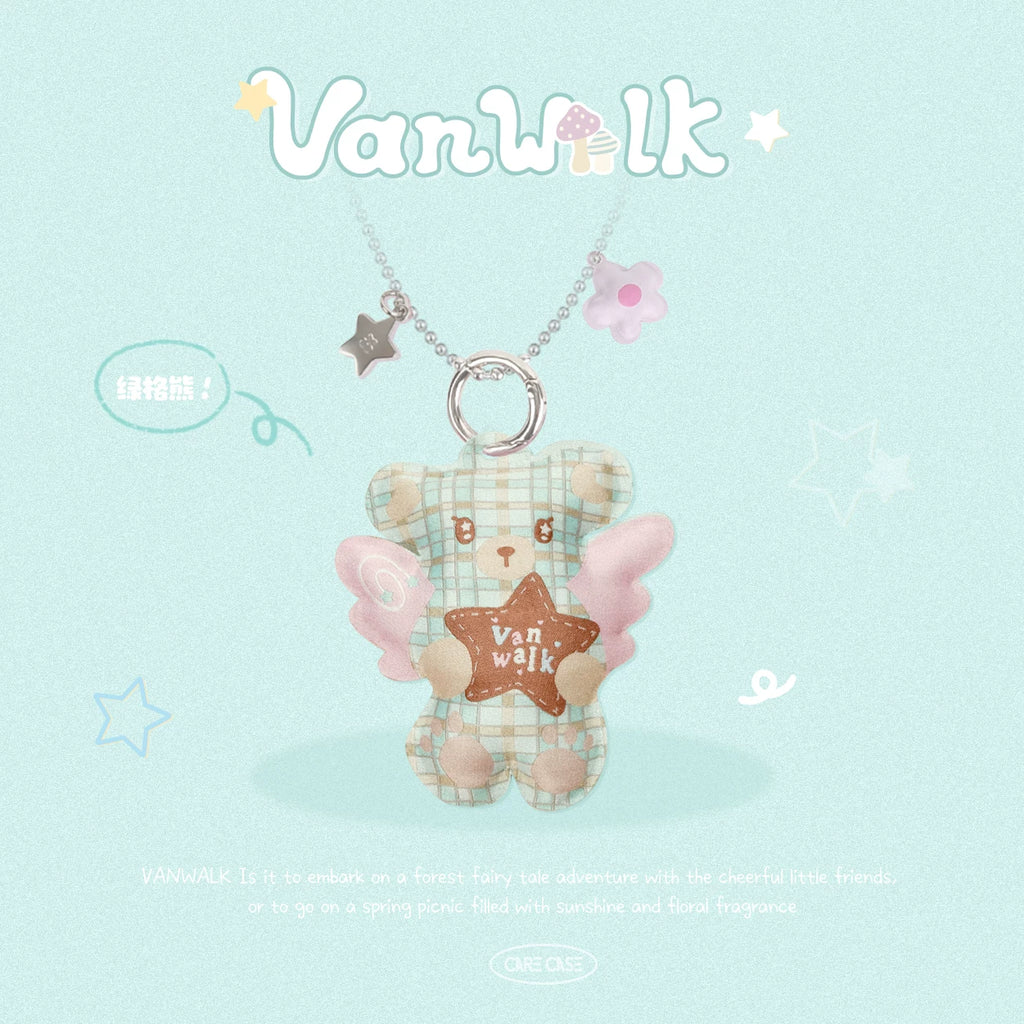 VANWALK Bear & Bunny Pendant Necklace