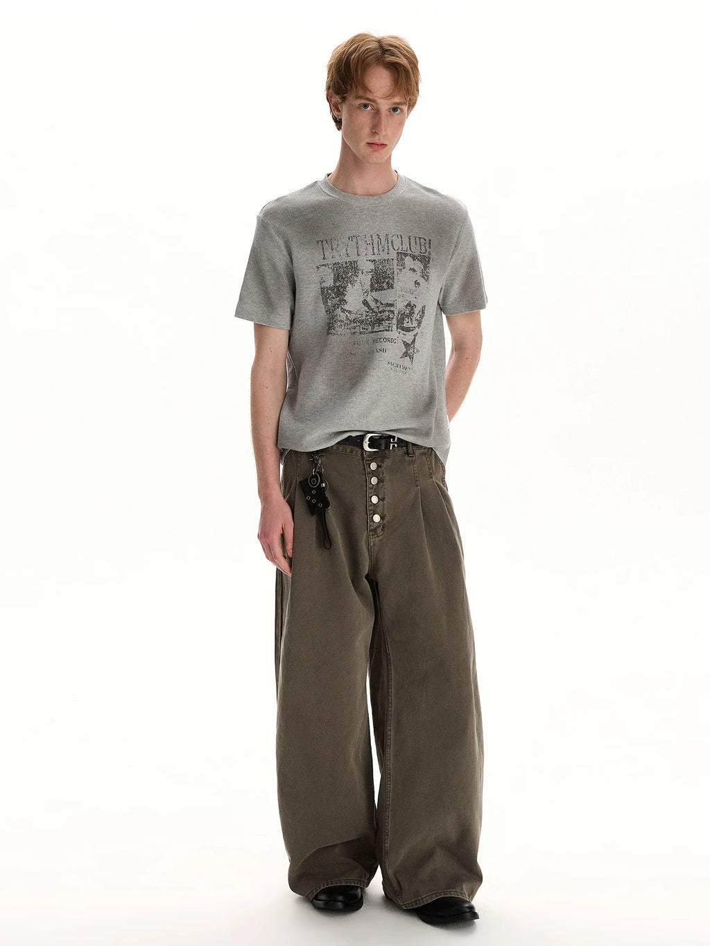 A PUEE Street Retro Vintage Print T-Shirt – Slim Fit Skin-Friendly Top