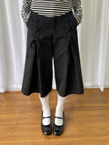 LooseSmell Wide-Leg Bow Tie Belt Pants