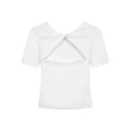 COSTUSTOOT Tencel Reversible Twist Back Cropped Tee