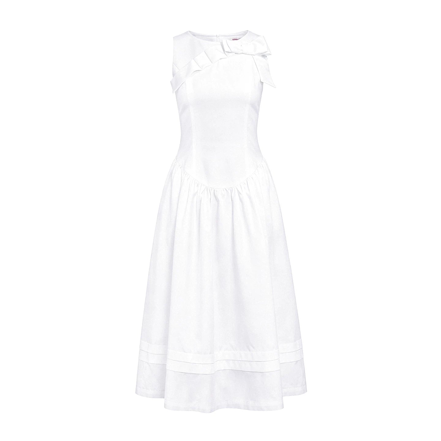 Wildberry White A-Line High-Waist Slip Dress
