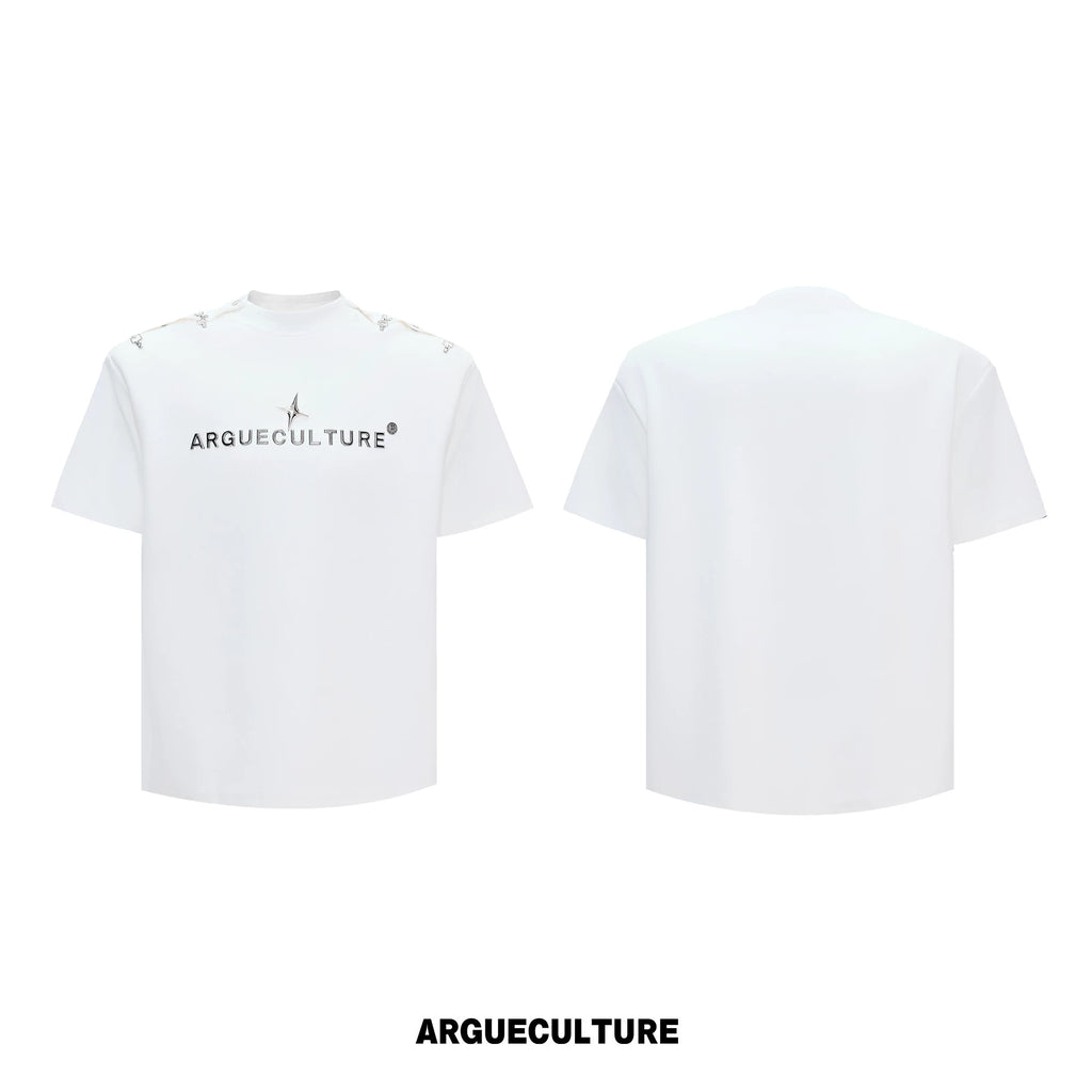 ArguE CulturE Metal Plane Buckle 3D Wrinkle-Resistant Oversized Tee