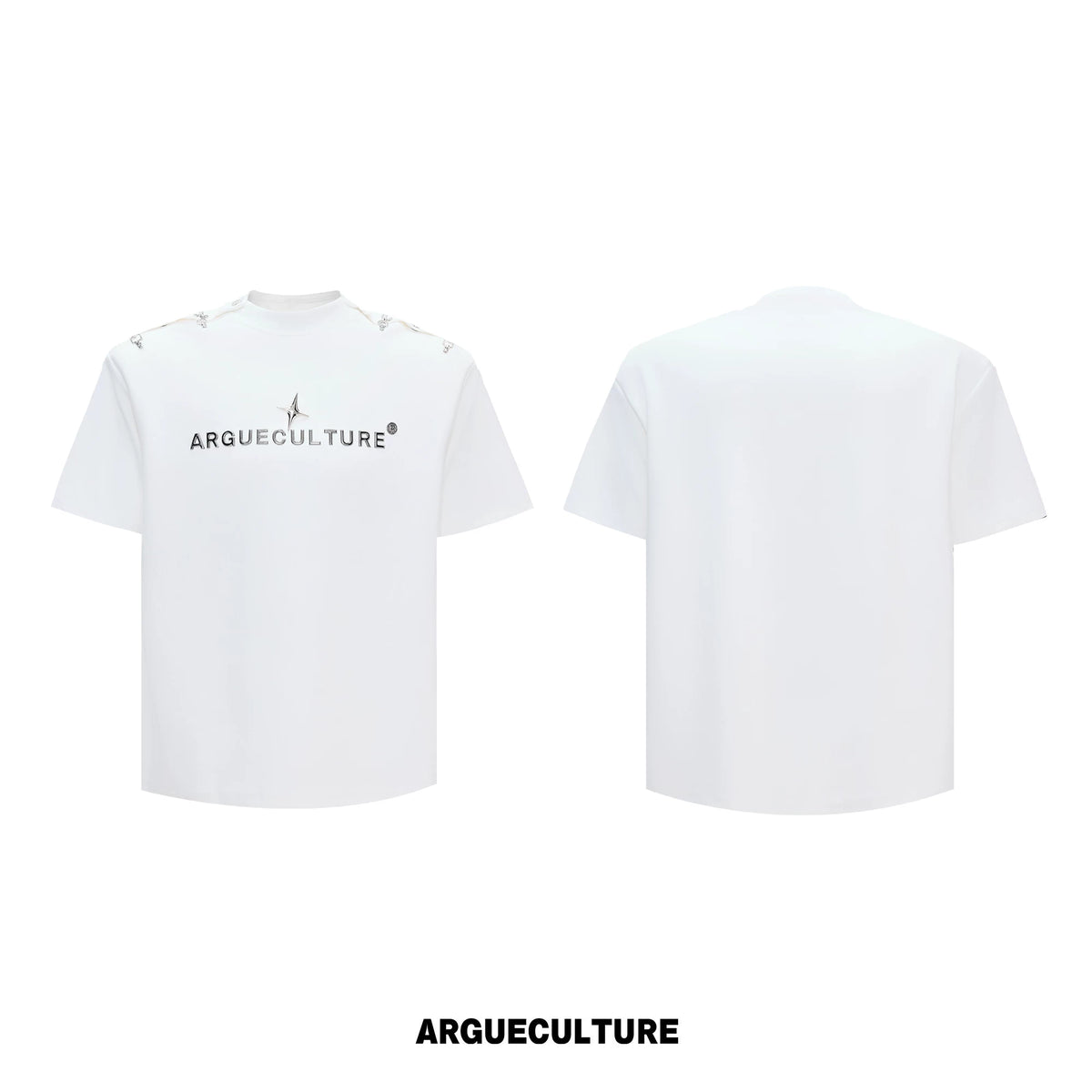 ArguE CulturE Metal Plane Buckle 3D Wrinkle-Resistant Oversized Tee