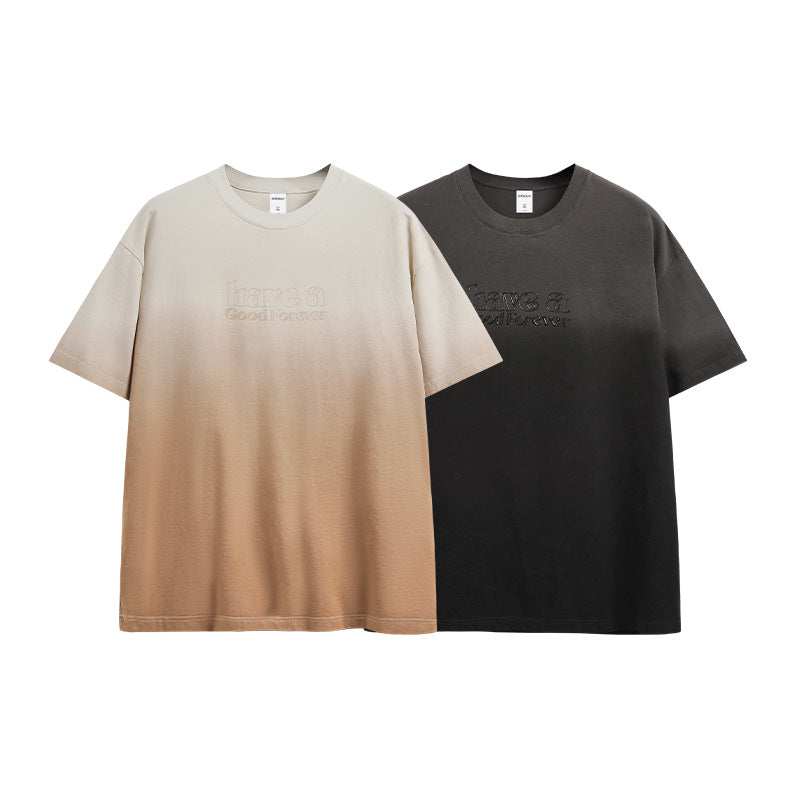 INF three-dimensional printing gradual change100% Cotton Tee