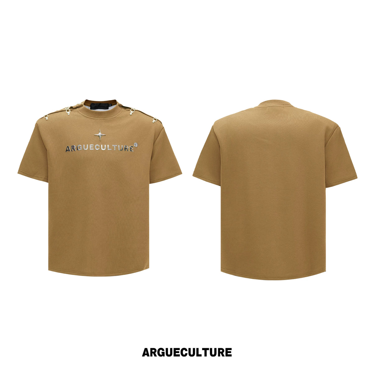 ArguE CulturE Metal Plane Buckle 3D Wrinkle-Resistant Oversized Tee