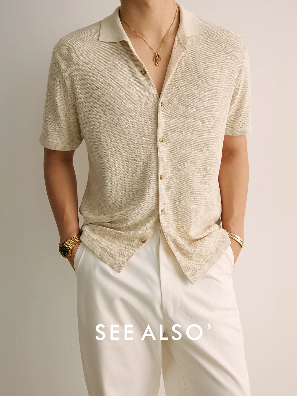 SEE ALSO Linen-Blend Breathable Relaxed Long-Sleeve Cardigan