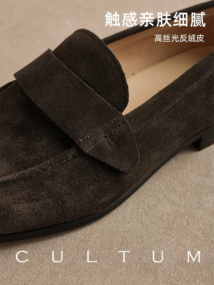 CULTUM Suede Cross-Strap Loafer