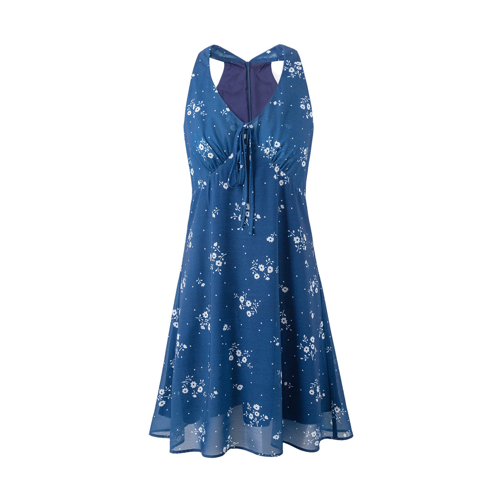 MoodBerry Vintage V-Neck Halter Dress