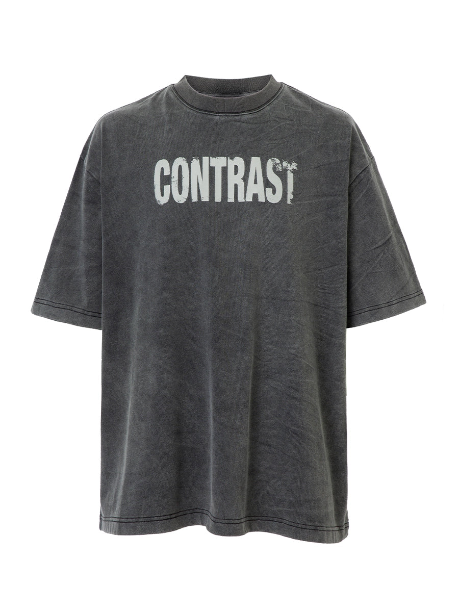 F2CE Basic Slogan Print Retro Tee