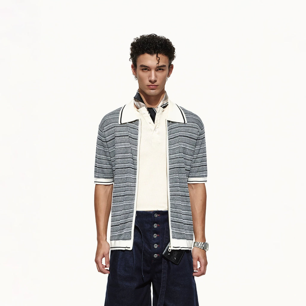 OPENFLY Merino Wool Zip Polo Tee