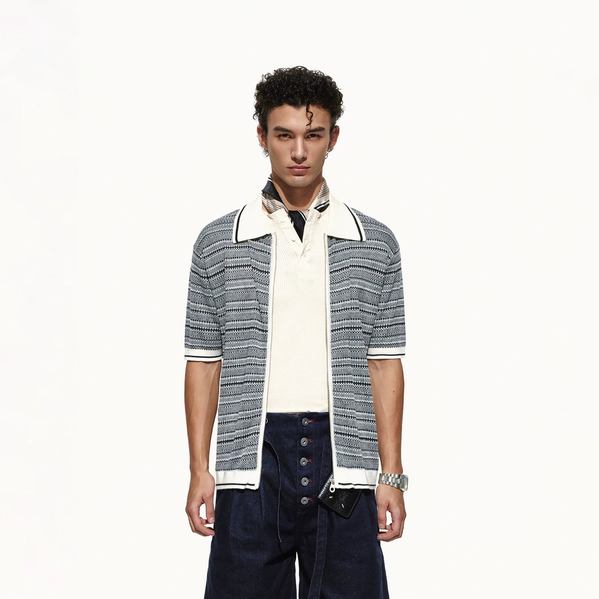 OPENFLY Merino Wool Zip Polo Tee