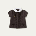 SunsetPark Orderly Polka Dots 260g Breathable Cropped Blouse Set