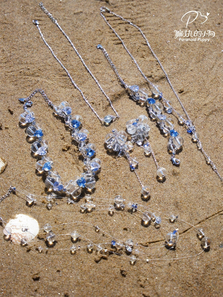 ParanoidP Crystal Beaded Tassel Earrings