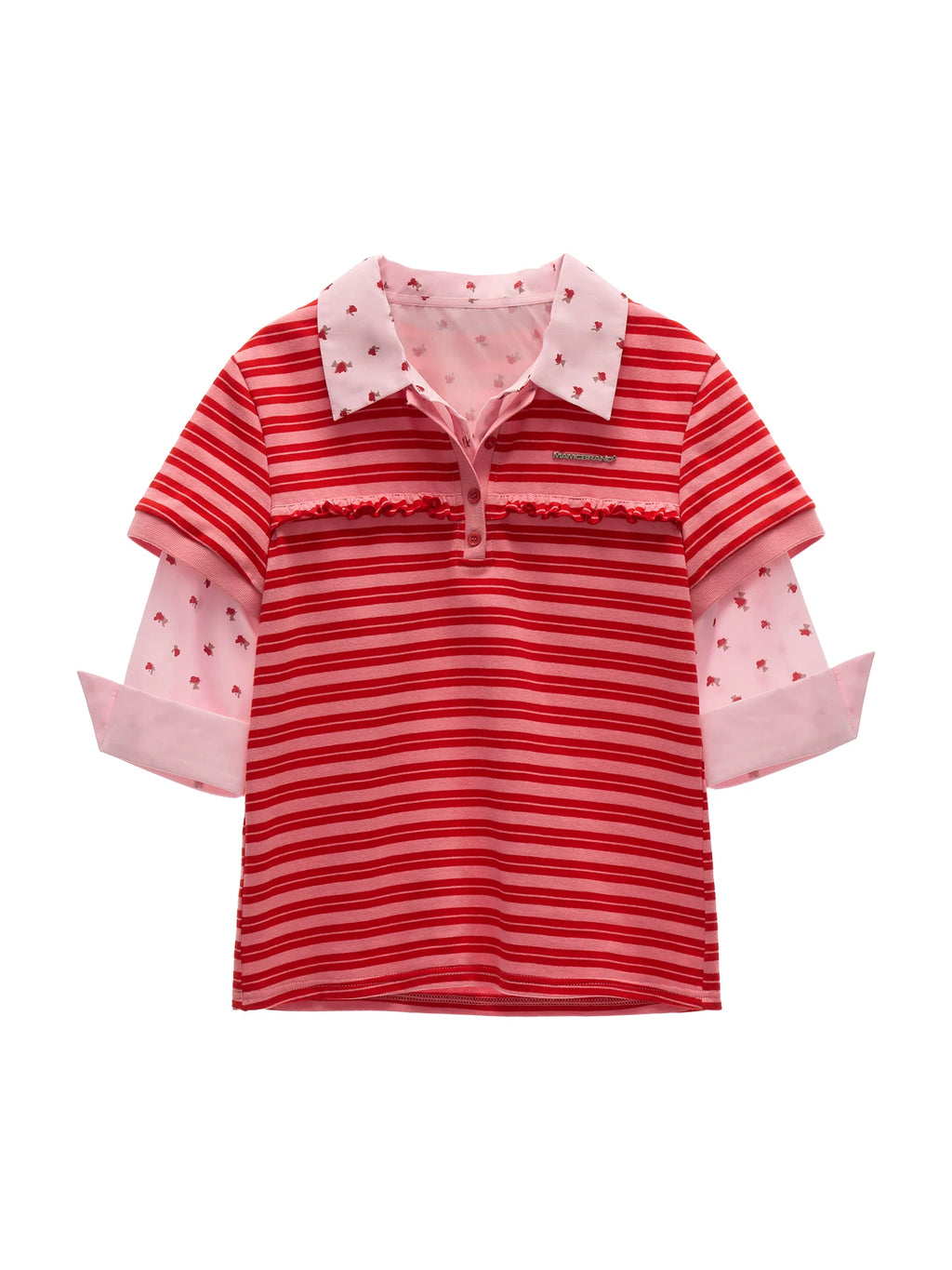 MAMC Minimalist Striped Two-Layer Polo Tee