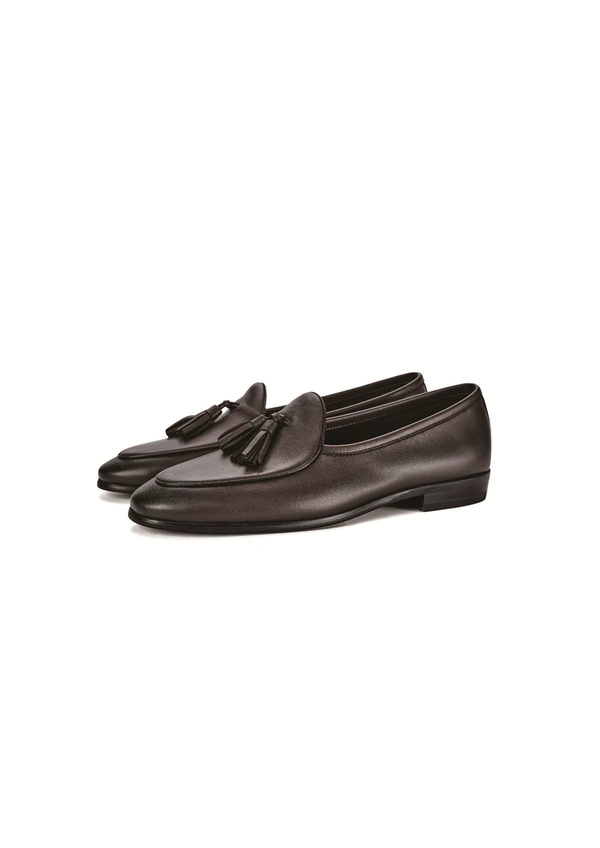 TERRAKOO Leather Tassel Slip-On Loafer