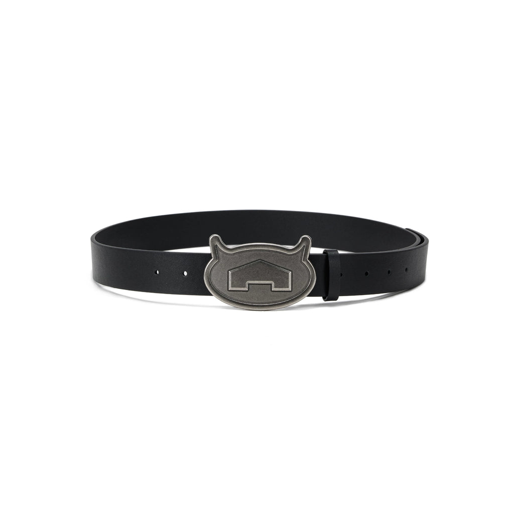 EK Top Grain Leather Distressed Metal Buckle Belt