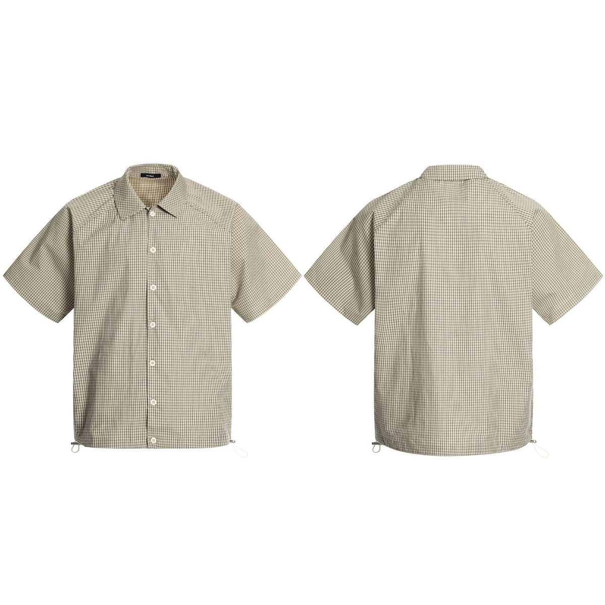 11KN Apricot Plaid Oversized Shirt