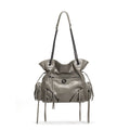 JELLY TOYBOY Black Faux Leather Chain Shoulder Bag - Open Top