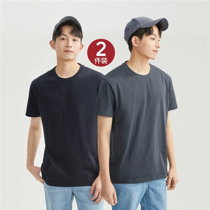 Giordano -Pack Solid Cotton Crew Neck Tee