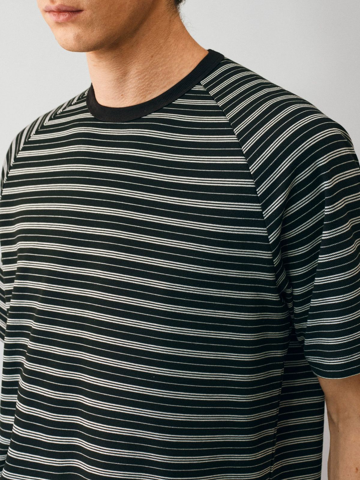 NONRADICAL Lyocell Stripe Breathable Raglan Tee