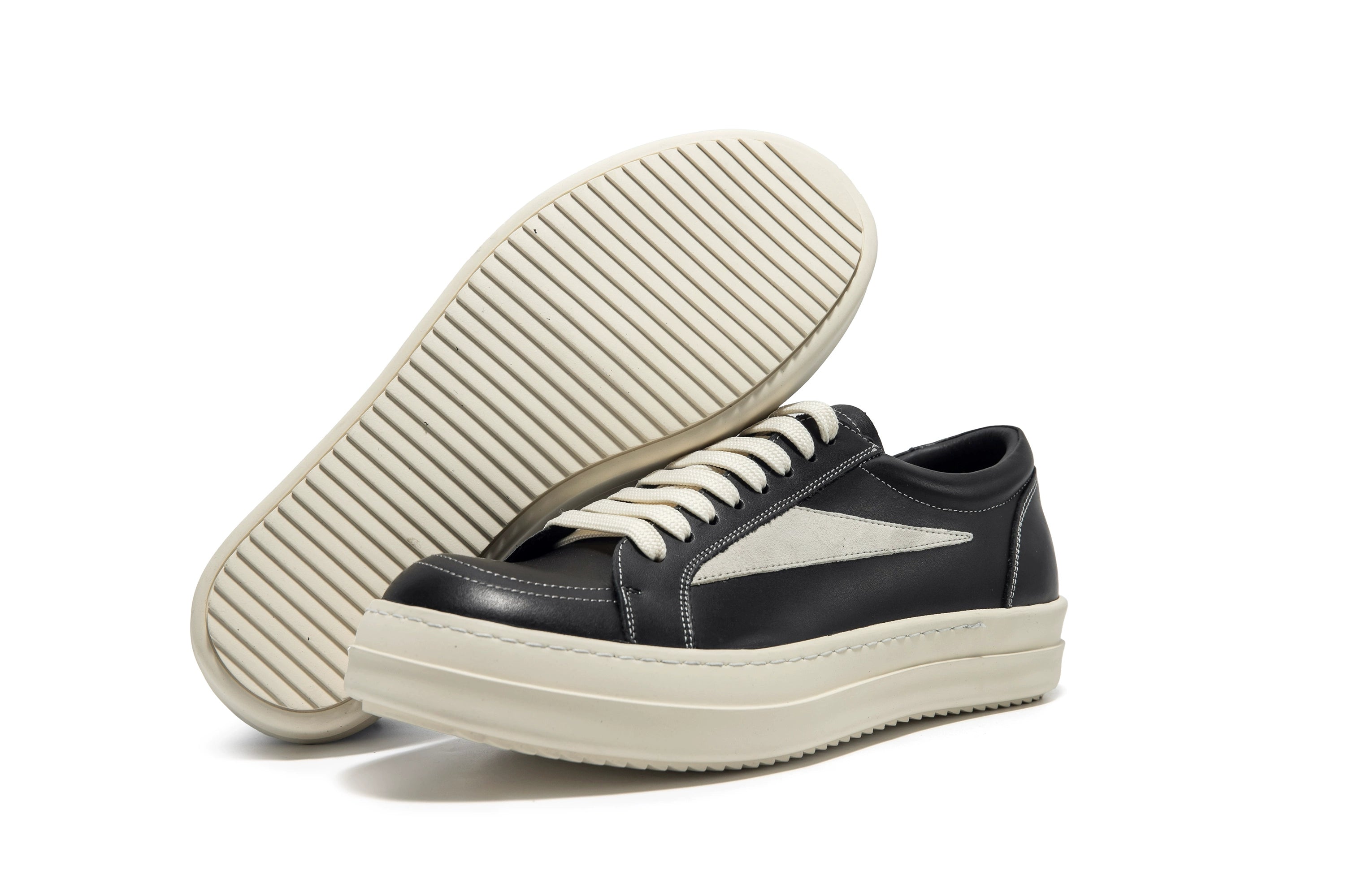 NO LOGO Low-top Cowhide Heightening Board Shoes