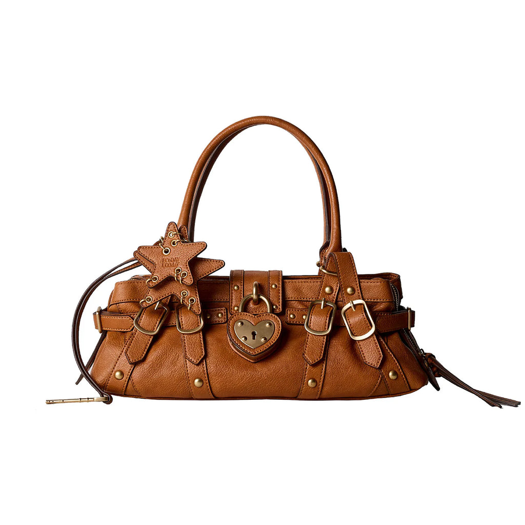 ECODAY Pearl White Faux Leather Zip-Top Shoulder Bag