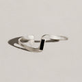 MEZZEM Black Onyx Sterling Silver Open Cuff Bracelet