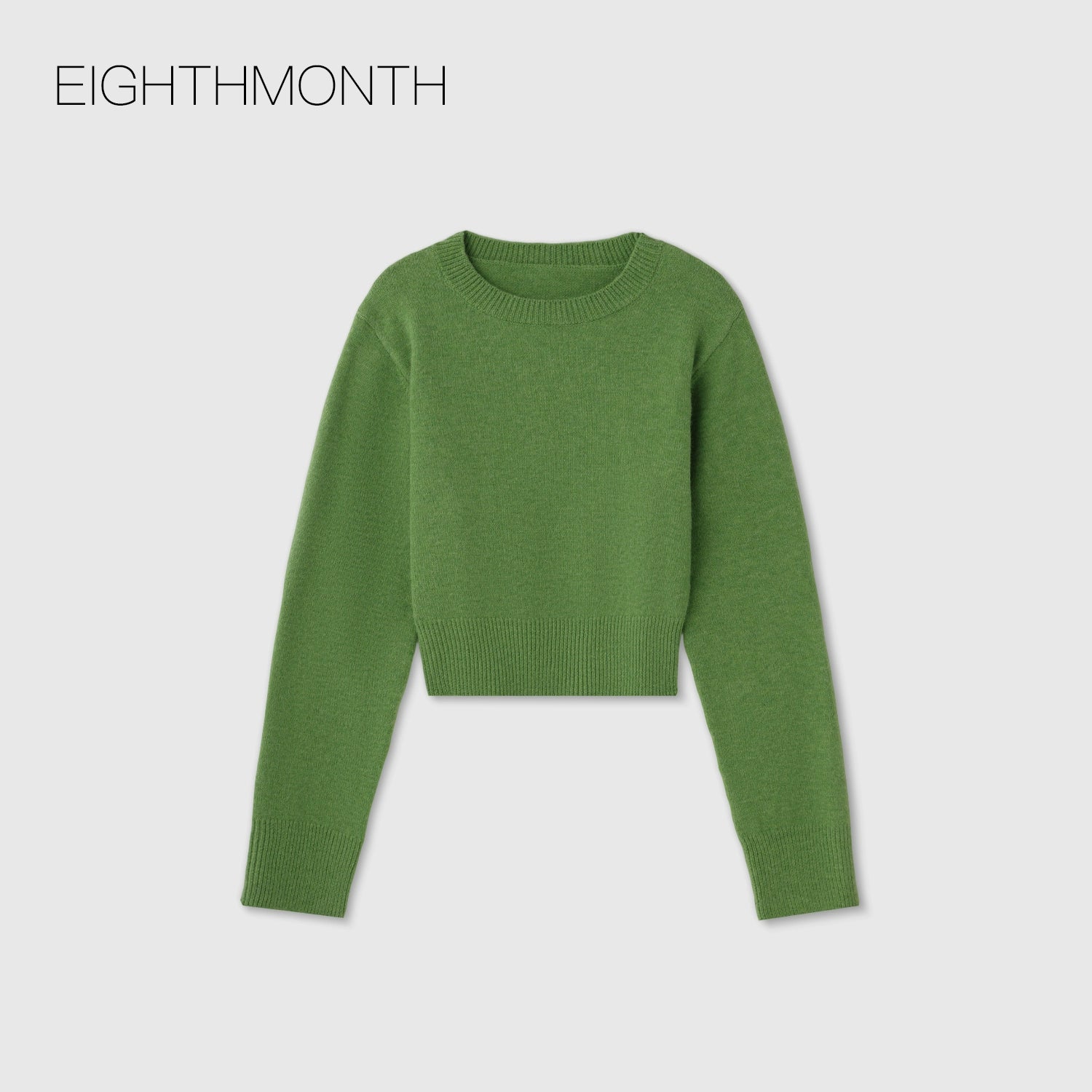 EIGHTHMONTH Vintage Crew Neck High Waist Knitted Sweater