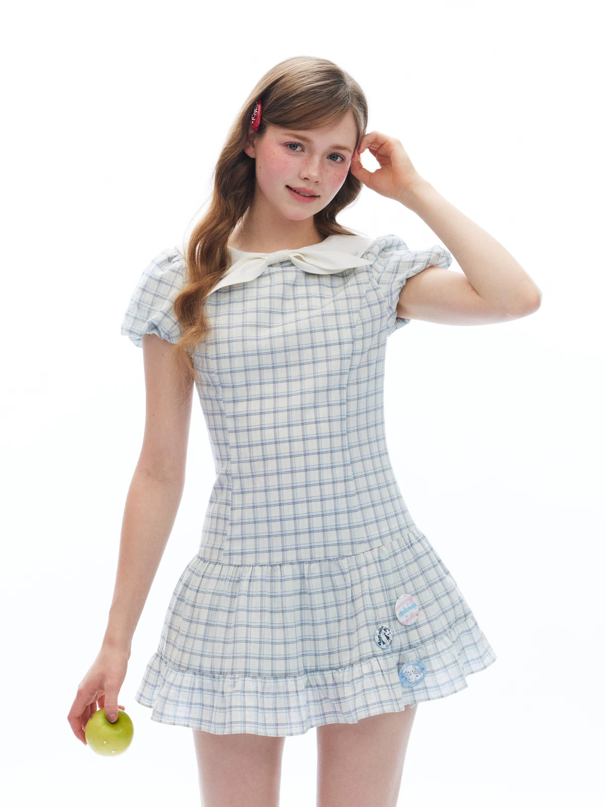 MASOOMAKE Academy Plaid A-Line Mini Dress