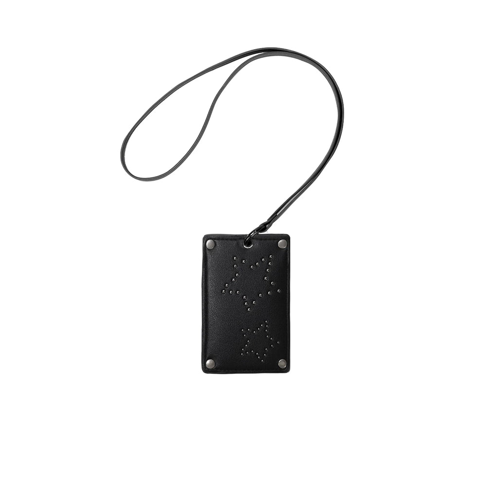 JANDRESS Black Faux Leather Card Holder
