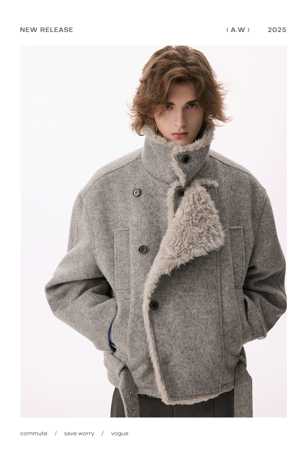 CHOR Double-breasted Thickened Tweed Jacket