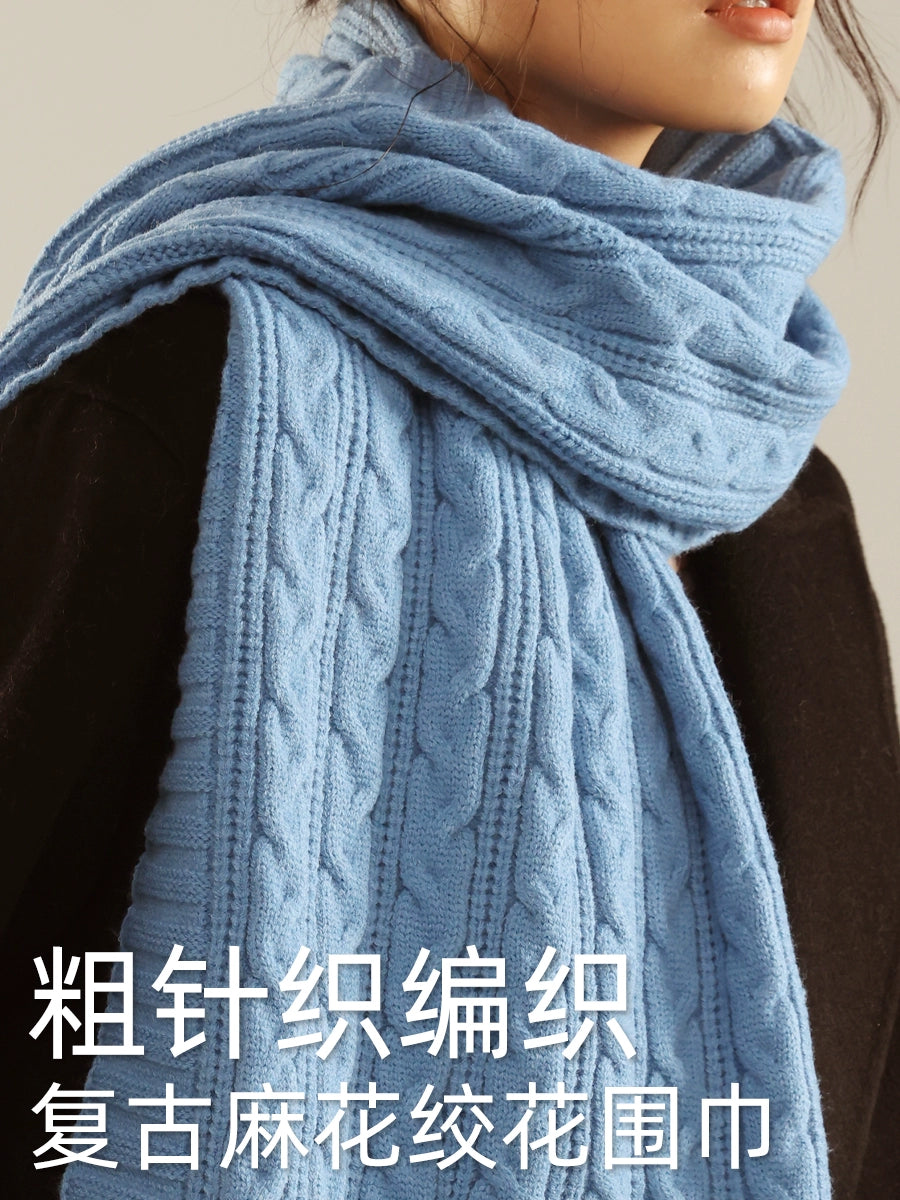 ZHENWEI Premium Coarse Knitted Scarf