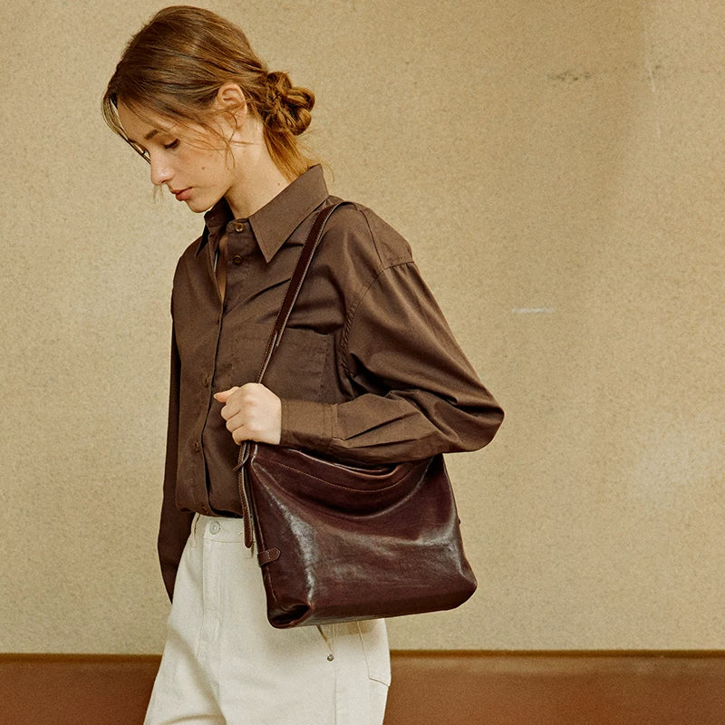 Avalea Cowhide Large Capacity Tote Bag