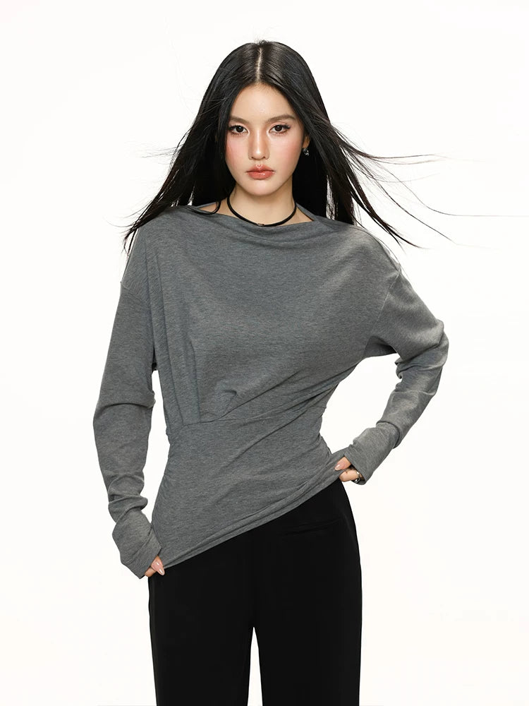 Cherry Melody Waist Thin Senior Feeling Base Long Sleeve