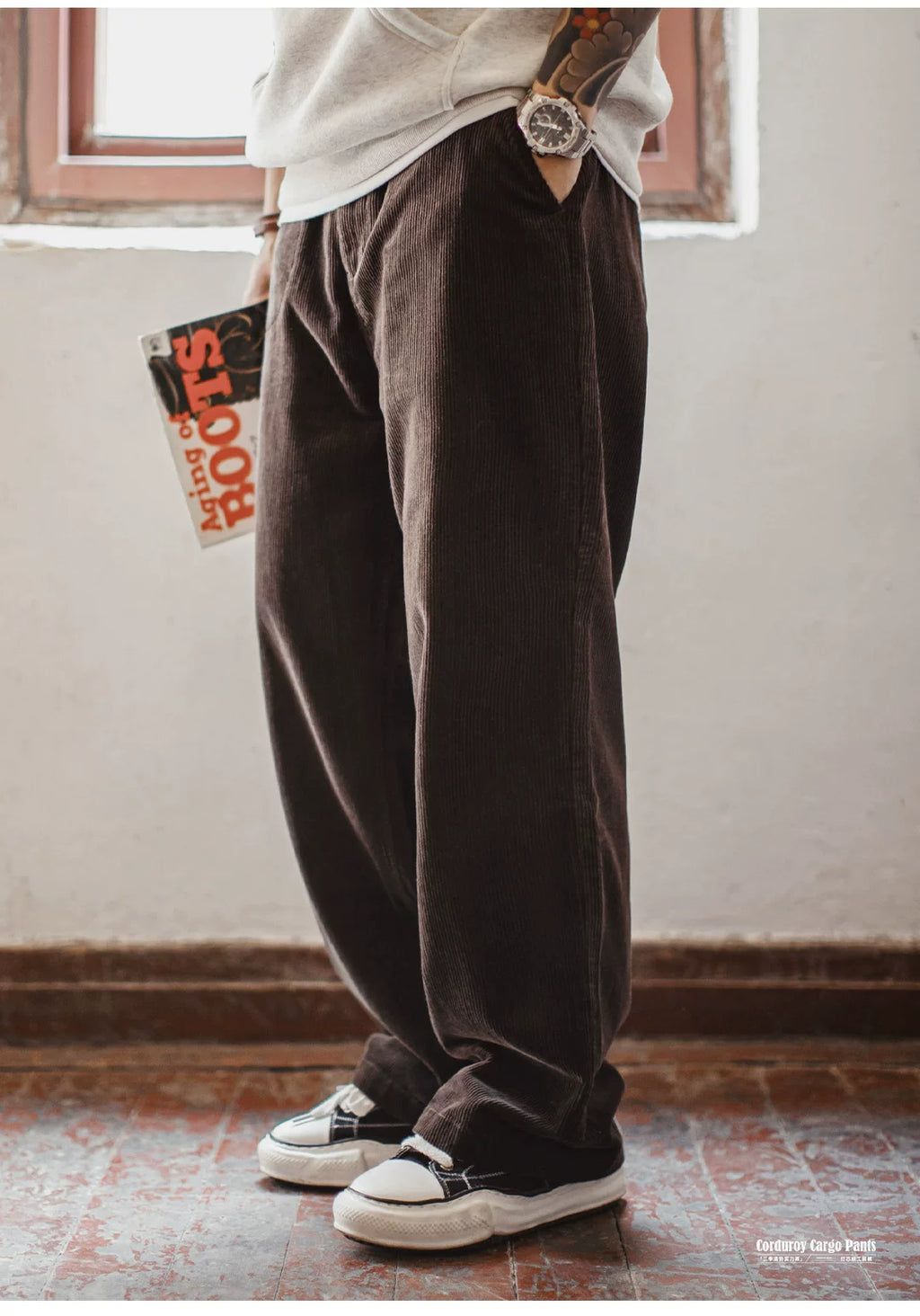 Madden retro corduroy casual wide-leg pants