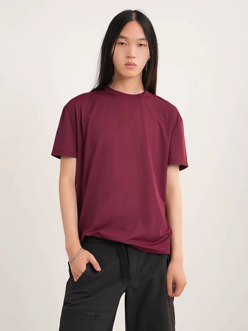 NO LOGO Moisture Absorption Quick Drying Sports Fitness Tee
