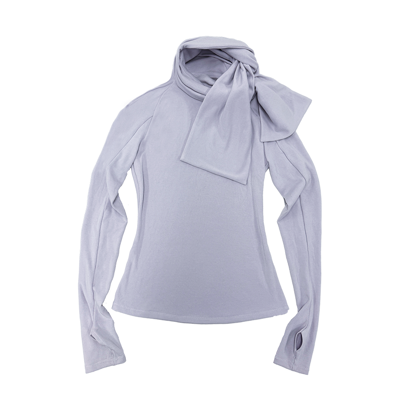 JCAESAR WOMEN Scarf Neckline Strap Long Sleeve