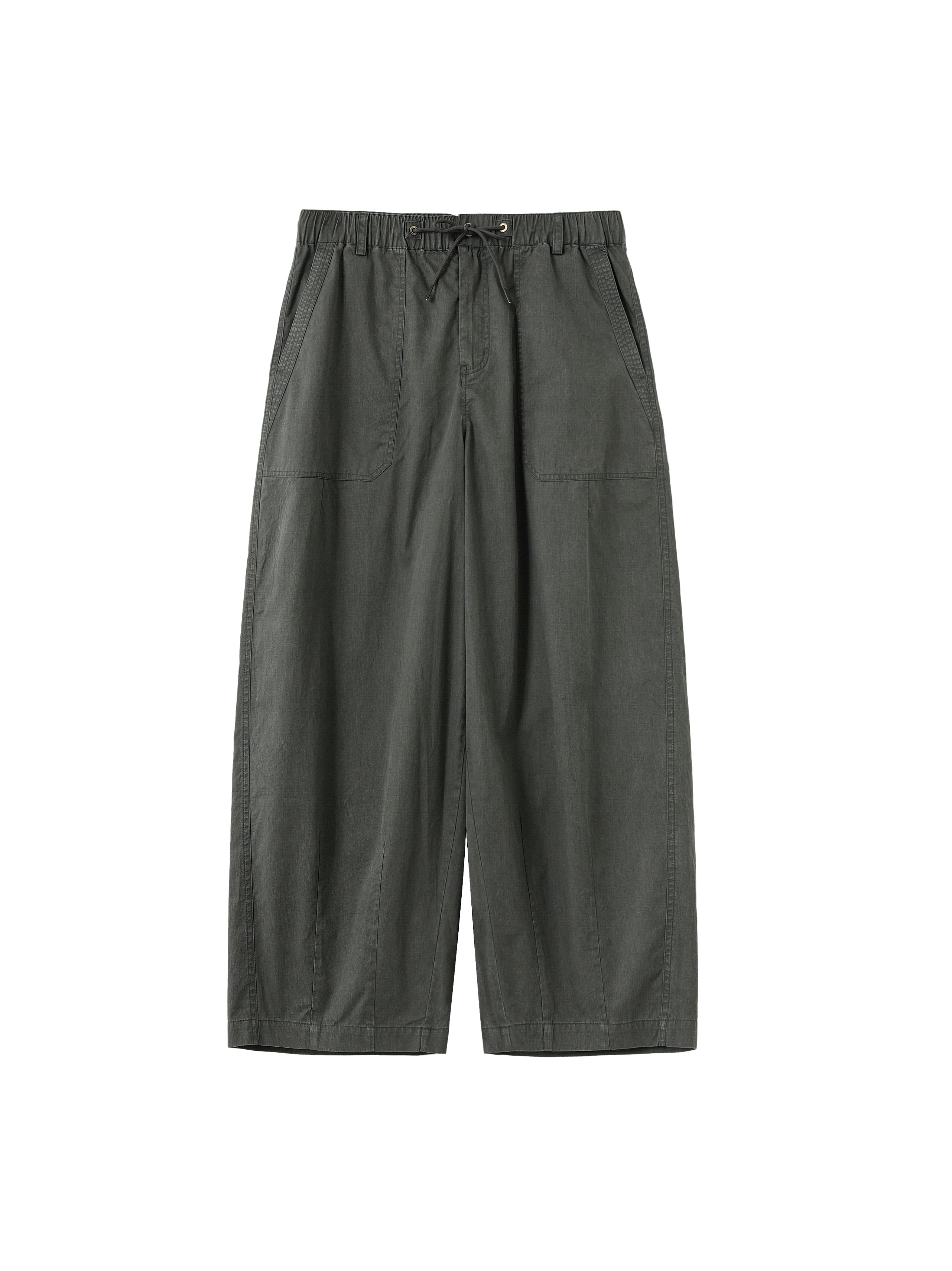 BUTTBILL enzyme washed silhouette commuter deck Japanese straight loose Pants