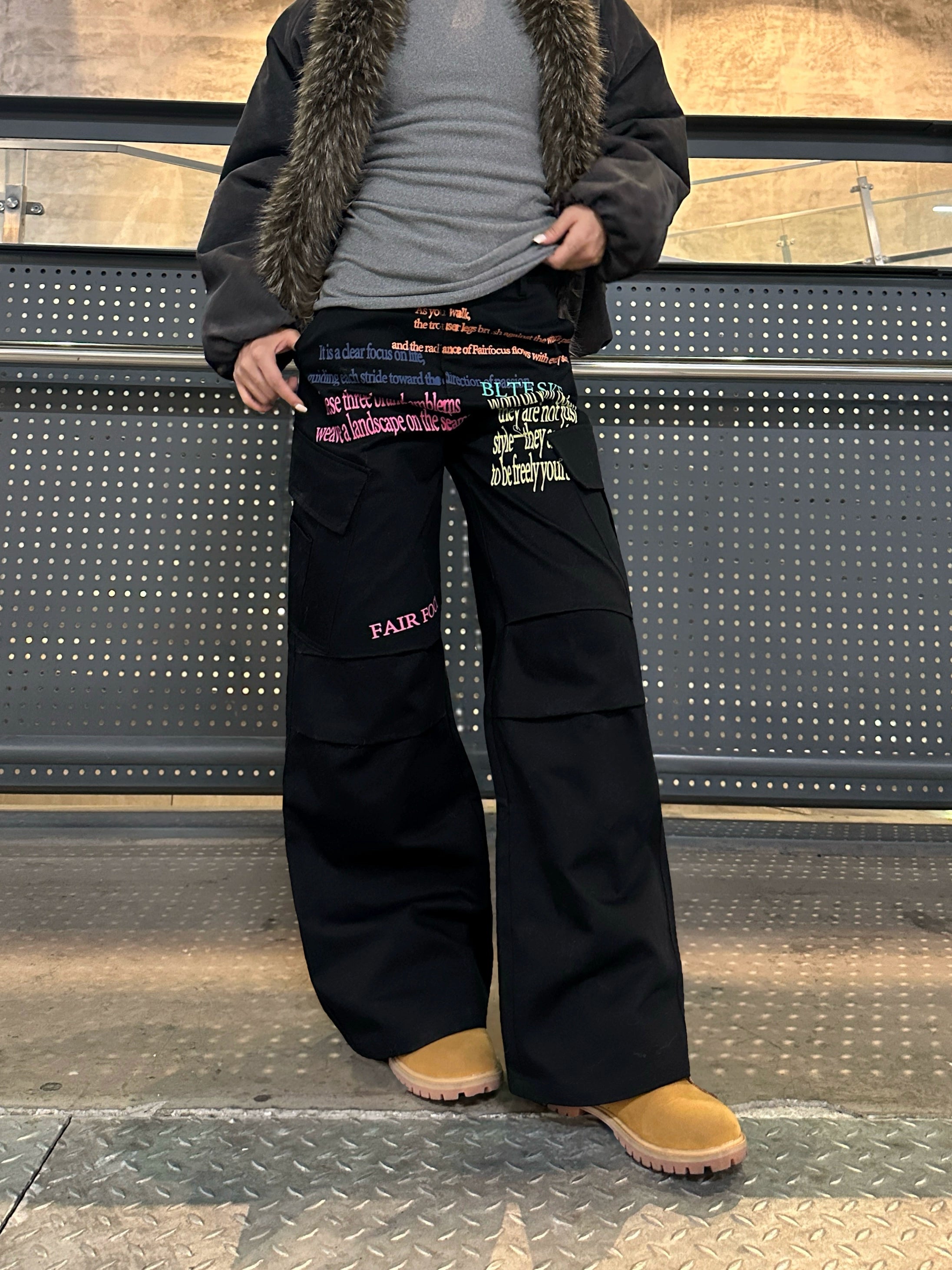 RHNDE Vintage Color Alphabet Print Overalls