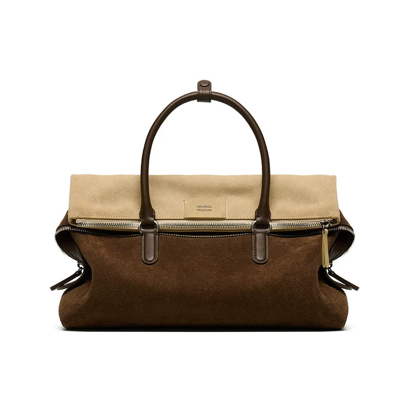 muva. Leather Zip-Top Crossbody Bag