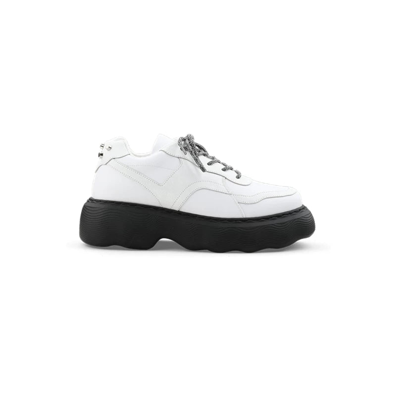 HANQIAORIJI Leather Lace-Up Chunky Dad Shoe
