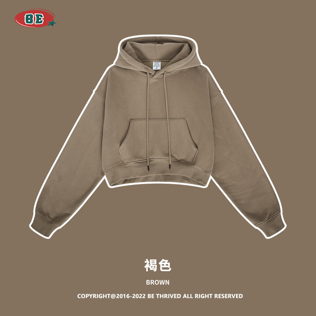 BE Fleece Thickened Spice Girl Leaking Navel Set